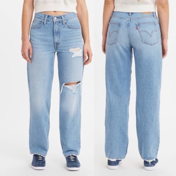 🌻NEW (w/tag) Levi's Women's 94 Big Baggy Distressed Jeans Size 31 - Picture 1 of 11